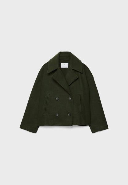Livia - Tailored Short Coat - Taupe