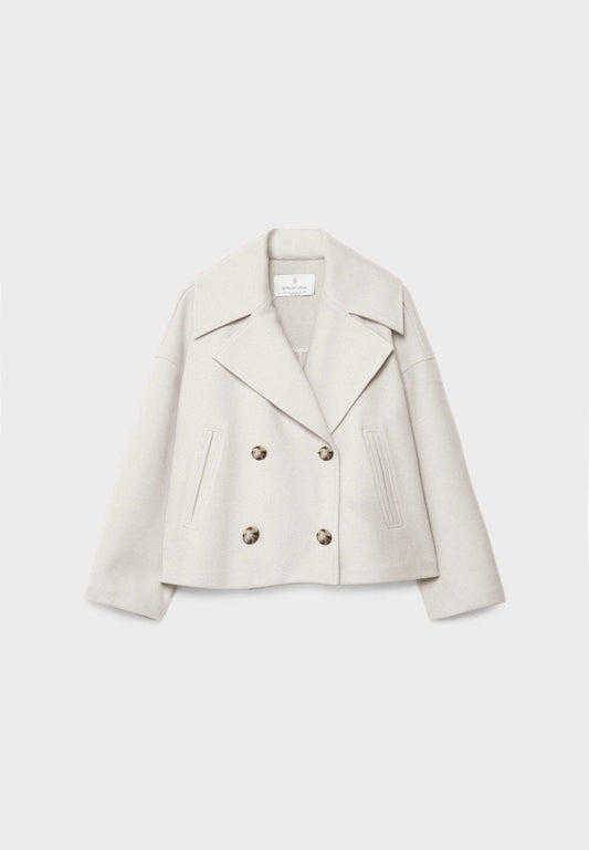 Livia - Tailored Short Coat - White