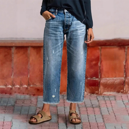 Yarelia - Straight Leg Jeans - Classic Blue
