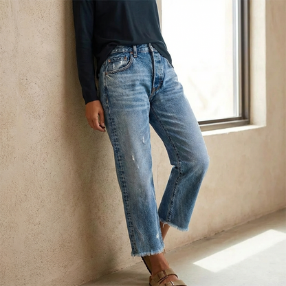 Yarelia - Straight Leg Jeans - Classic Blue
