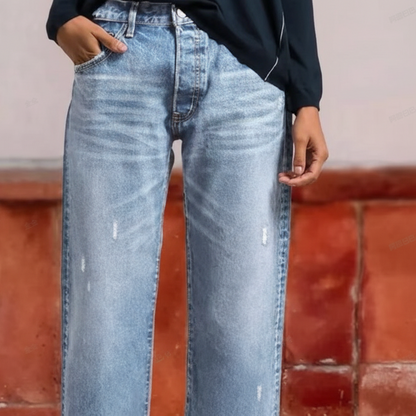 Yarelia - Straight Leg Jeans - Dark Blue