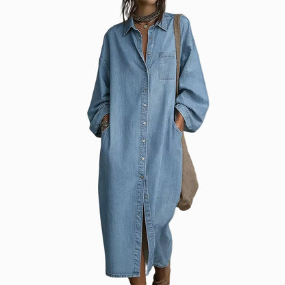 Arlestia - Easy-Care Shirt Dress - Dark Blue