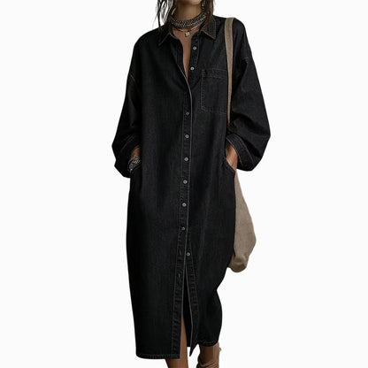 Arlestia - Easy-Care Shirt Dress - Dark Blue
